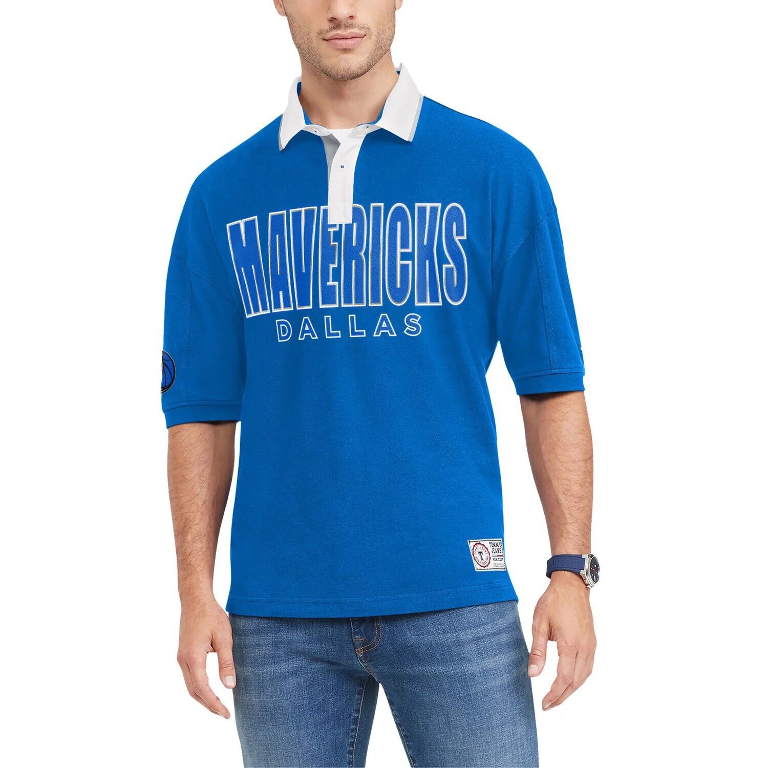 

Мужские джинсы Tommy Jeans синие Dallas Mavericks Stanley Pique Polo, Синий
