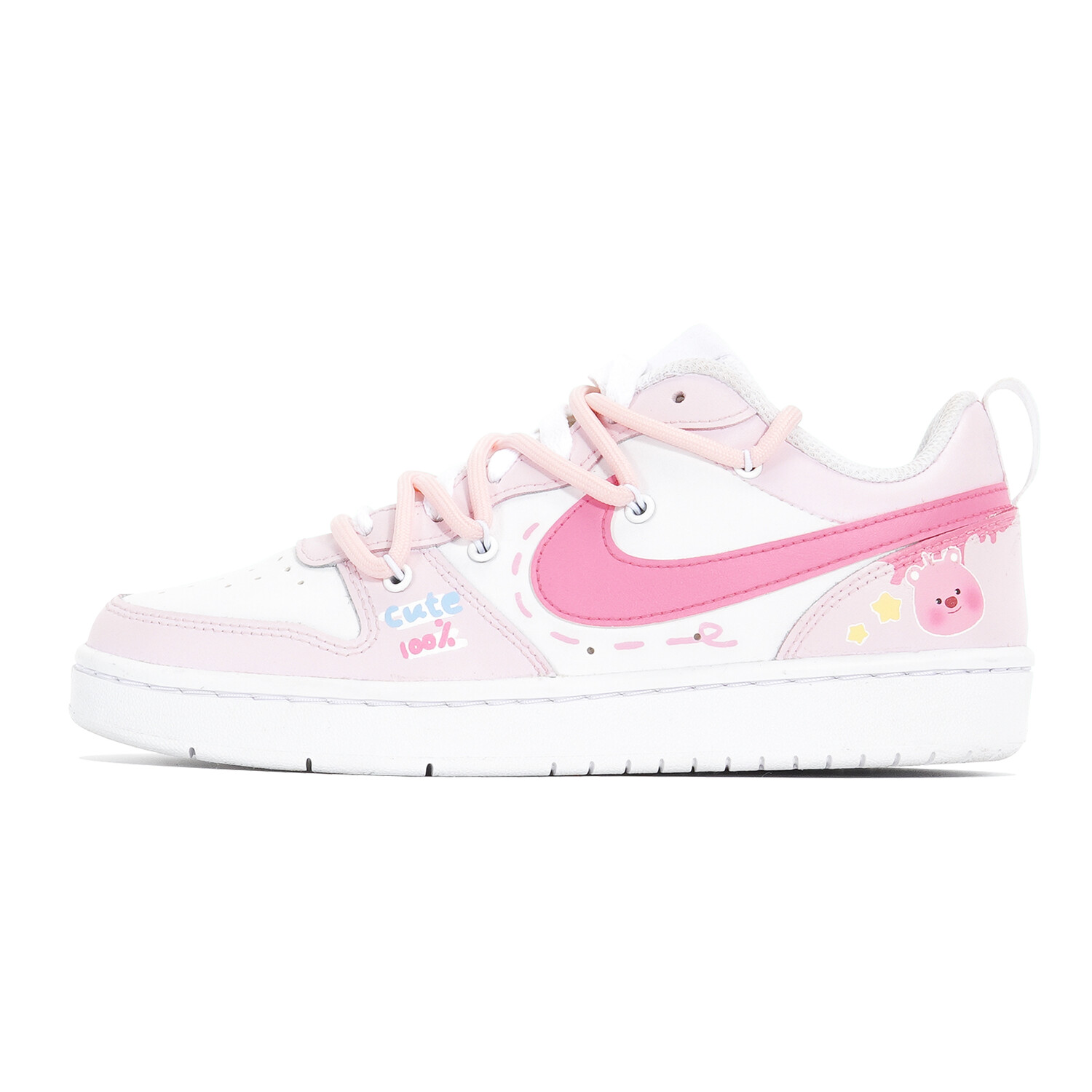 

Кроссовки Nike Court Borough 2 Skateboarding Shoes Women's Low-top Pink, белый
