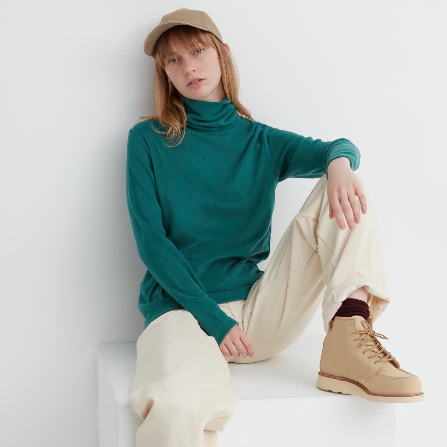 

Водолазка Uniqlo Heattech с длинным рукавом, зеленый