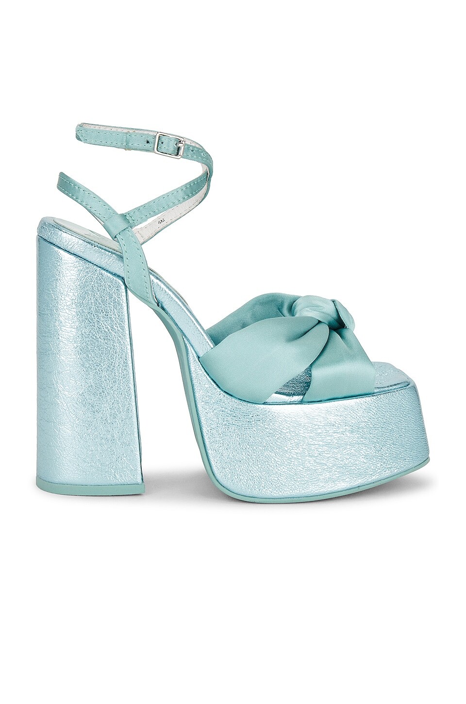 

Сандалии Jeffrey Campbell Seventies Platform, цвет Turquoise Metallic Satin