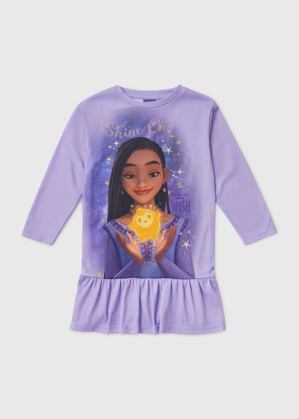 

Детская сиреневая ночная рубашка Disney Wish (3–9 лет), мультиколор