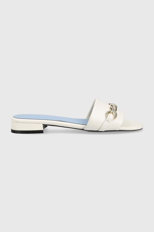 

Кожаные тапочки TH CHAIN ​​FEMININE FLAT SANDAL Tommy Hilfiger, белый