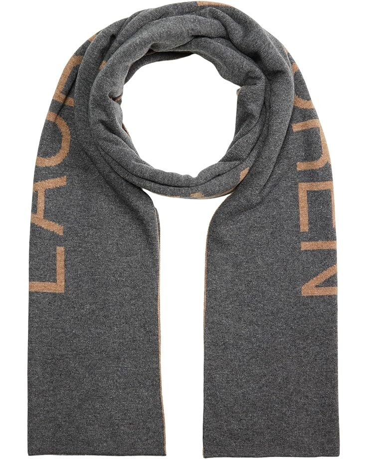 

Шарф LAUREN Ralph Lauren Colorblock Logo Scarf, цвет Medium Grey Heather/Camel