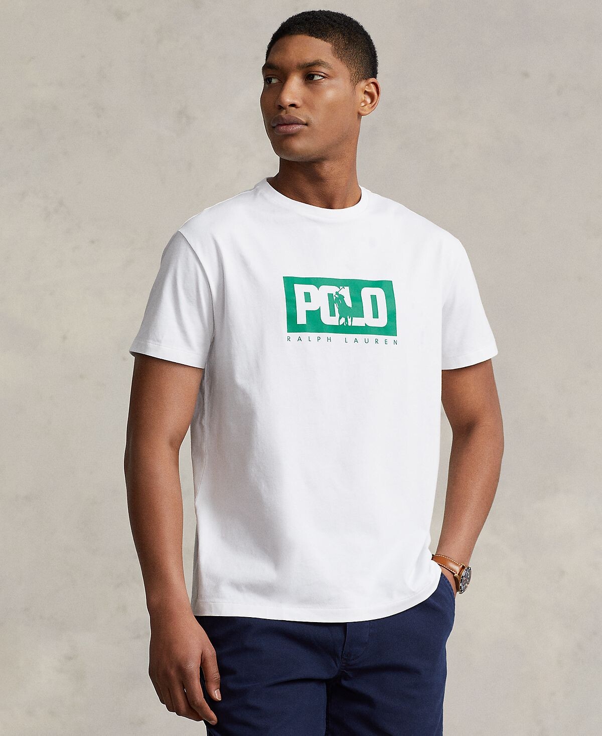 

Мужская трикотажная футболка классического кроя с логотипом Polo Ralph Lauren