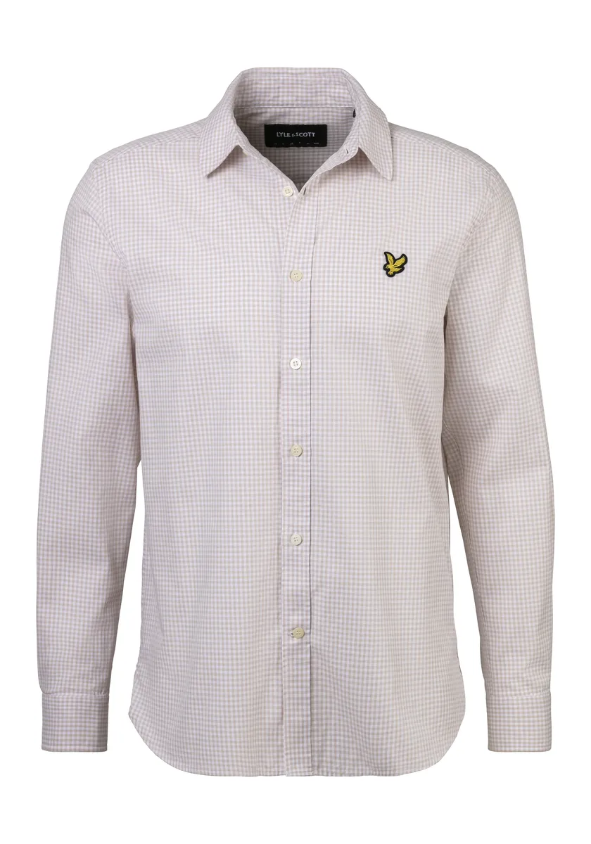 

Рубашка Lyle & Scott с длинными рукавами и вышитым логотипом на груди, белый