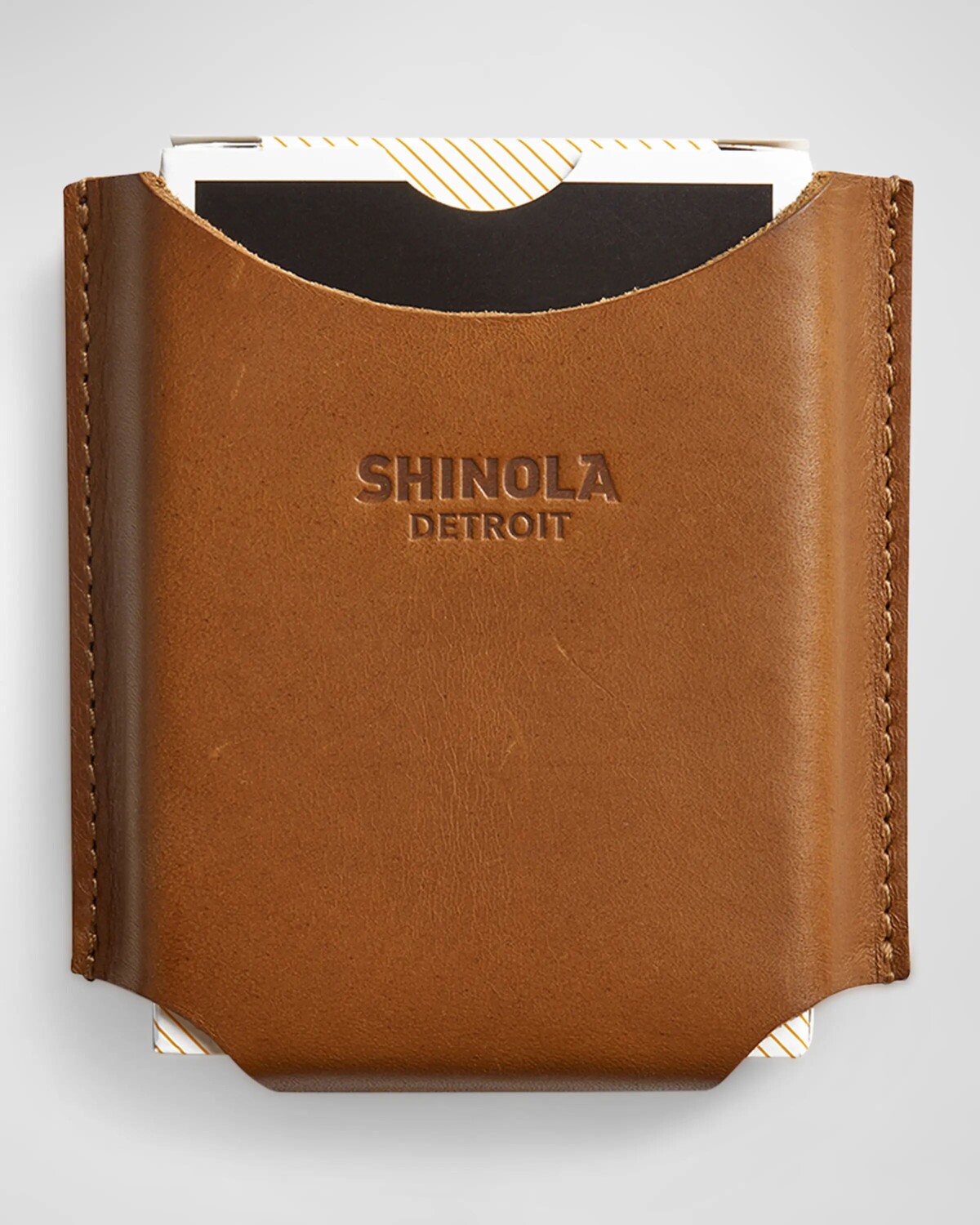 

Игральные карты унисекс в кожаном футляре Shinola, цвет Medium Brown