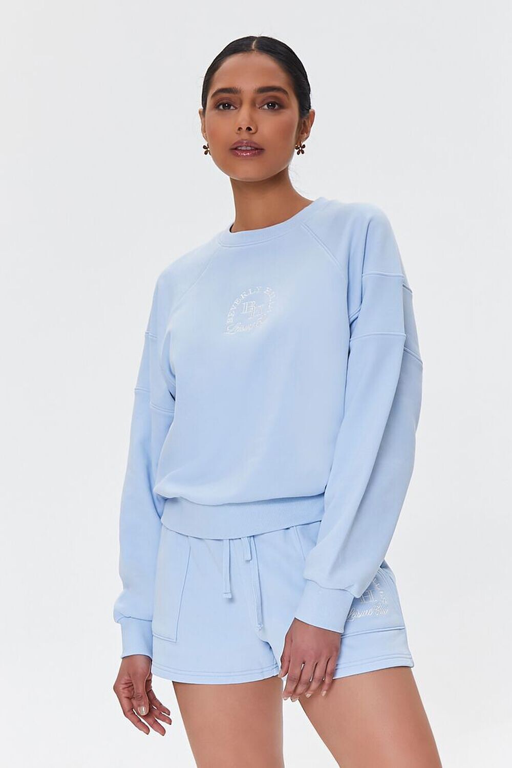 

Шорты с вышивкой Beverly Hills Forever 21, синий