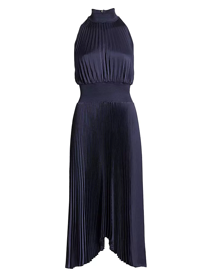 цена Плиссированное блузочное платье Renzo A.L.C., цвет riviera