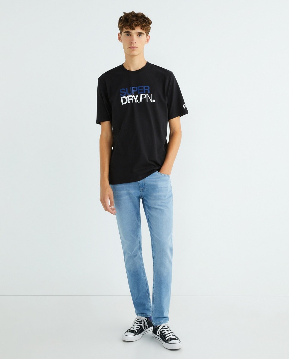 

Свободная мужская футболка с логотипом Sportswear Superdry, черный