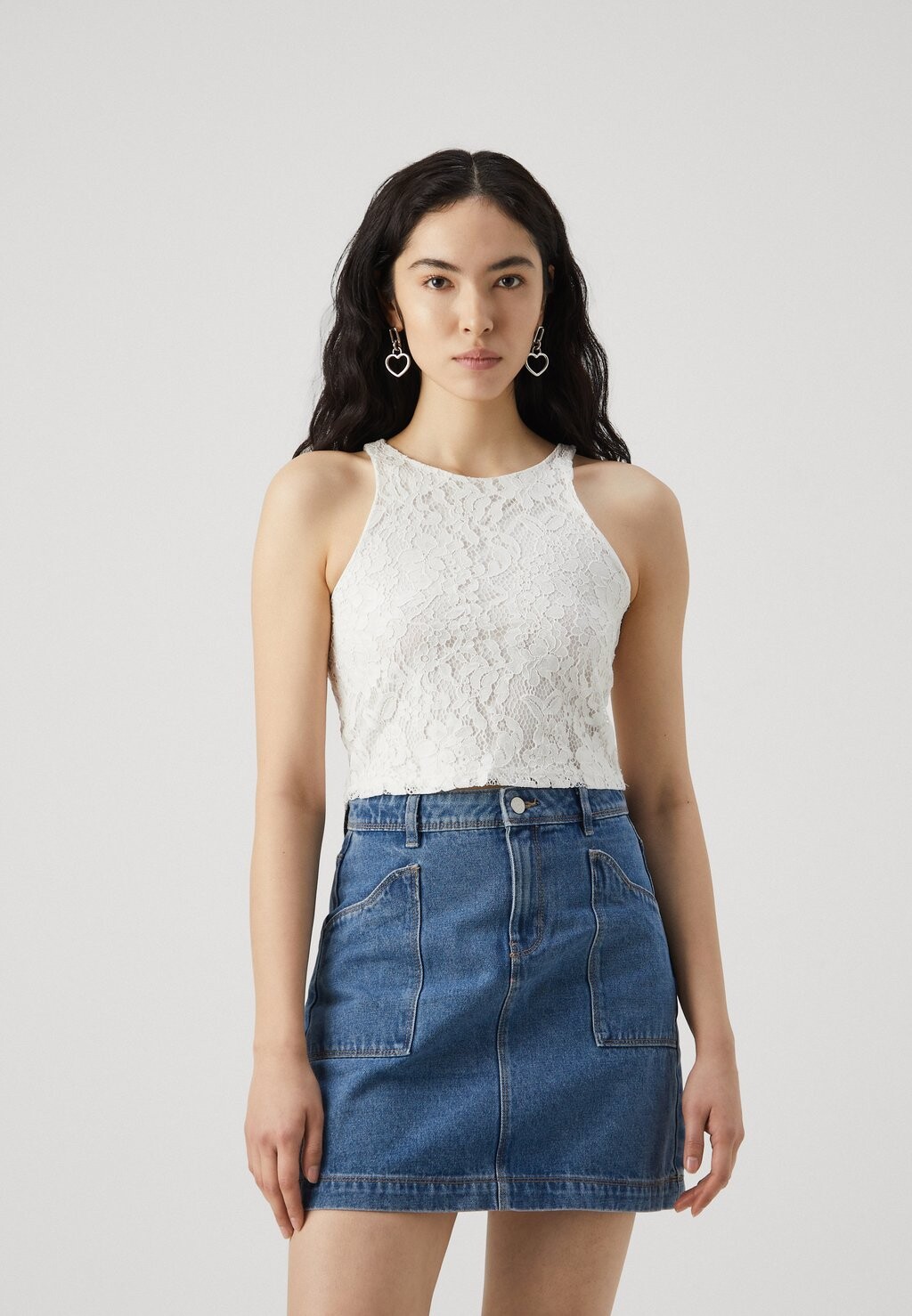 

Топ Vmmila Crop Vero Moda, белоснежный