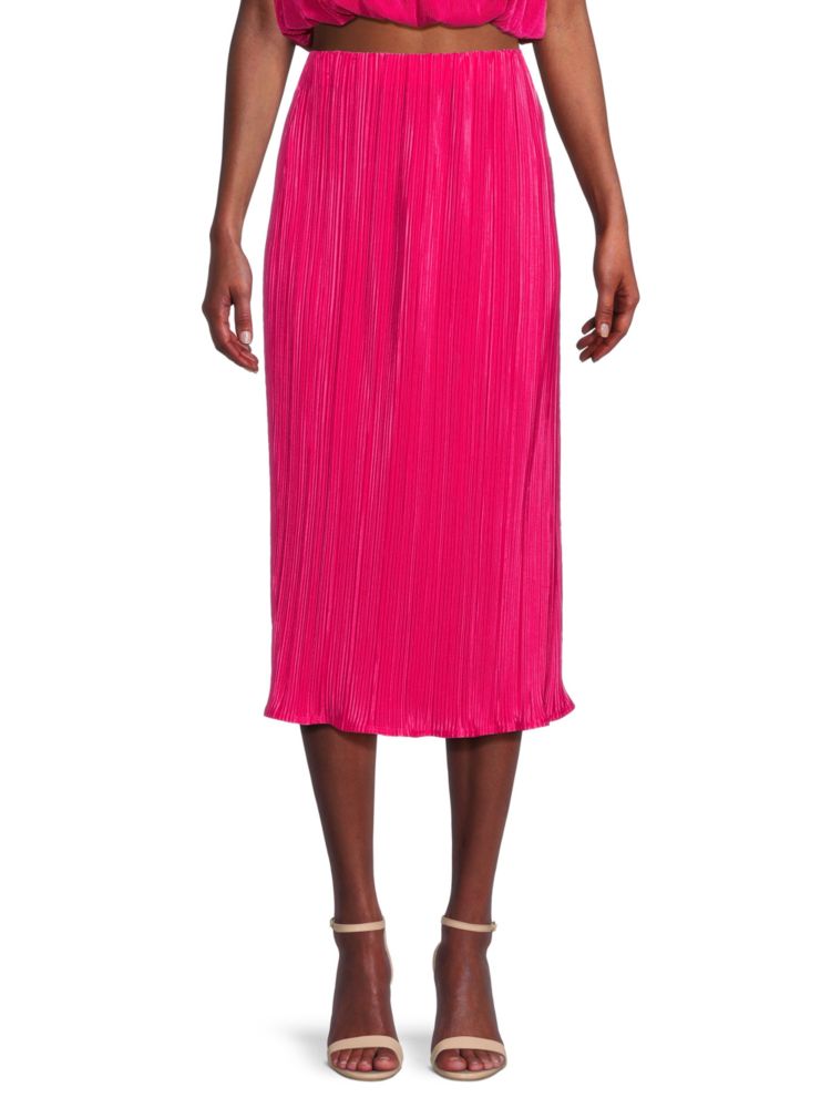 Плиссированная юбка-карандаш миди Renee C., цвет Dark Fuchsia