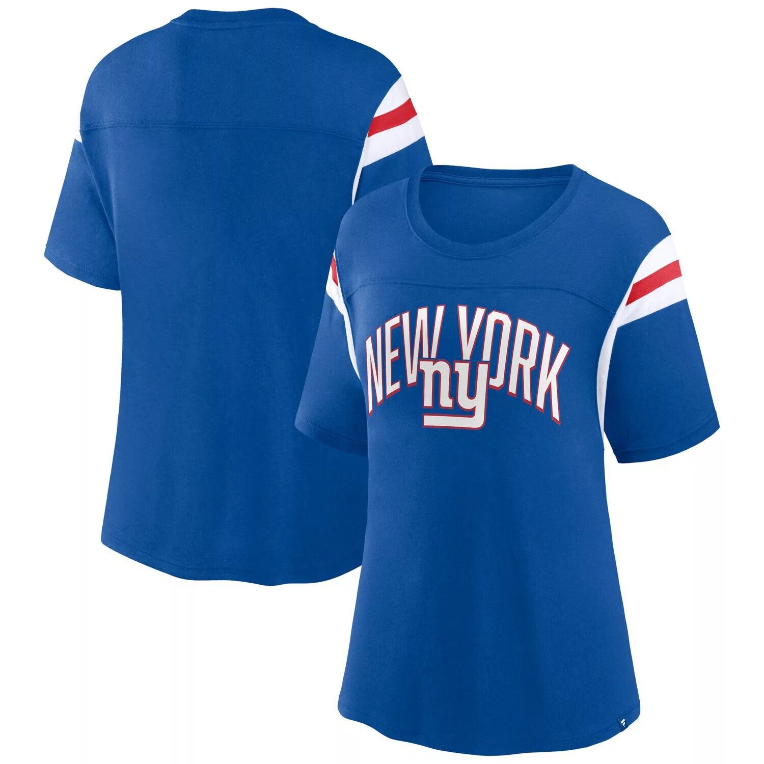 

Женская футболка Fanatics с фирменным логотипом Royal New York Giants Earned Stripes Fanatics