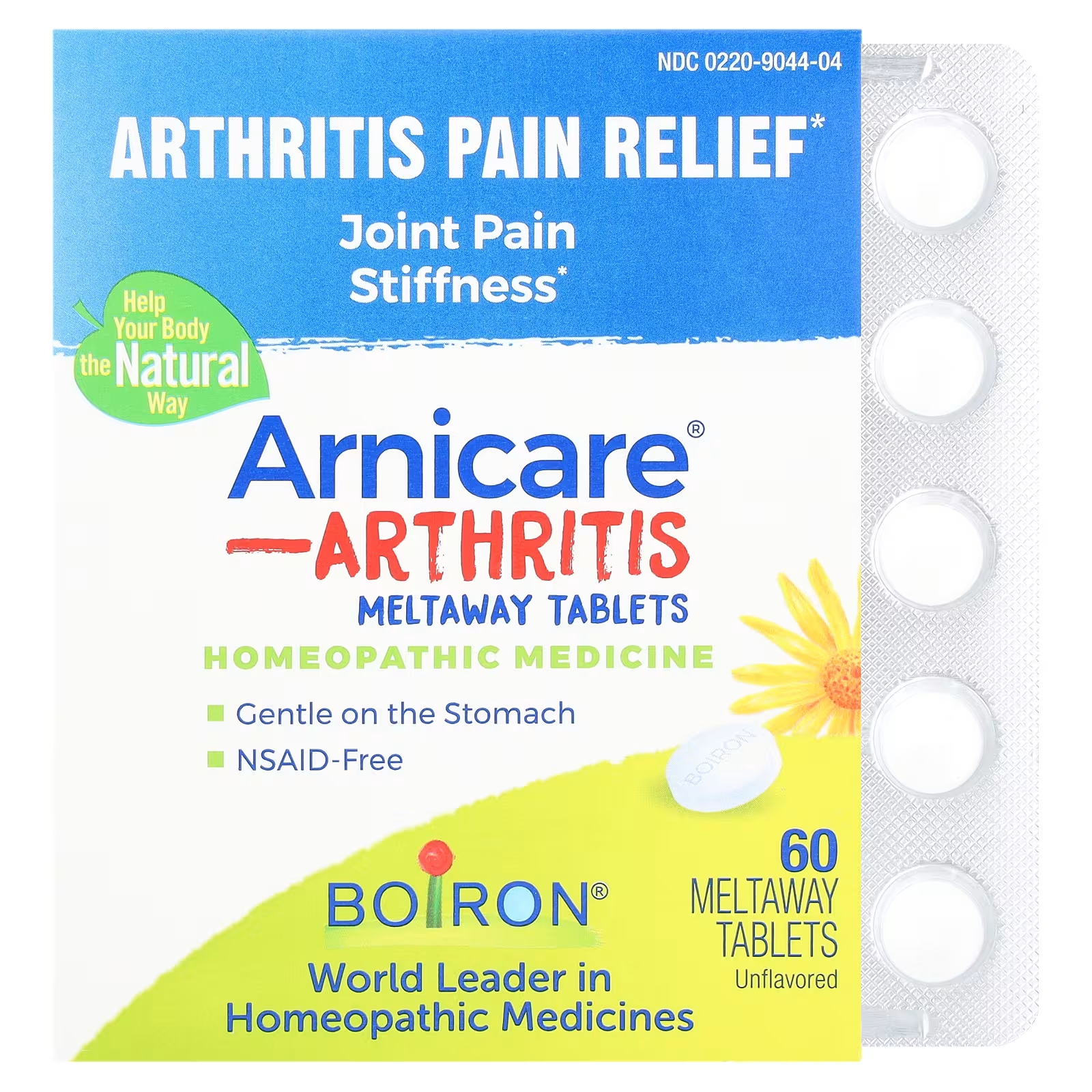 Таблетки Meltaway Boiron Arnicare при артрите, 60 таблеток таблетки meltaway boiron cyclease menopause 60 таблеток