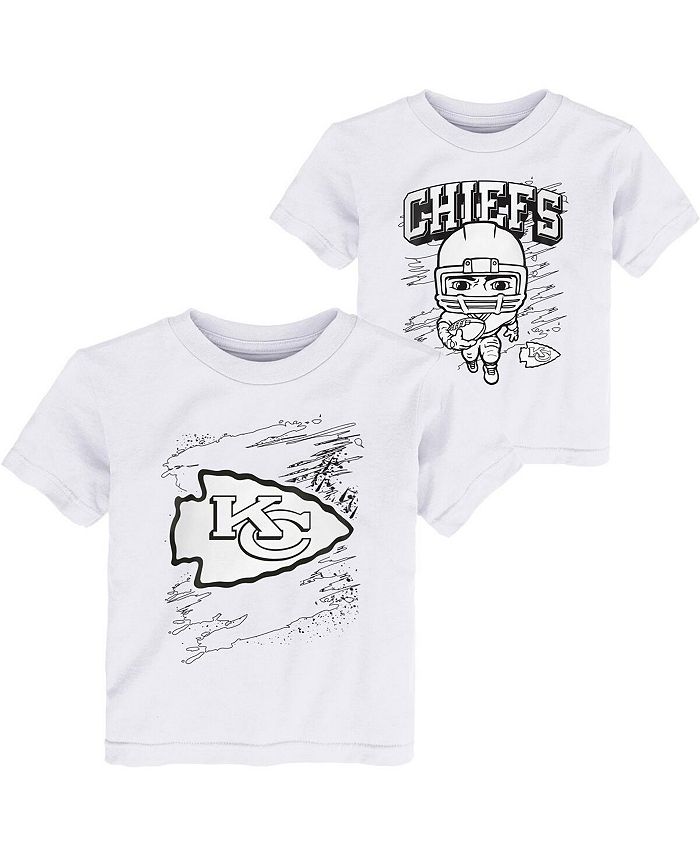 

Набор из двух белых футболок Kansas City Chiefs Coloring Activity для новорожденных Outerstuff, белый