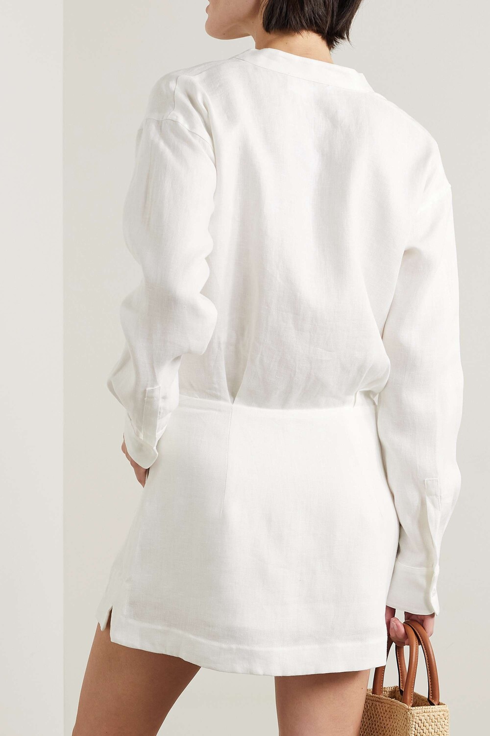 

BONDI BORN + NET SUSTAIN Мини-платье Menton из органического льна, белый