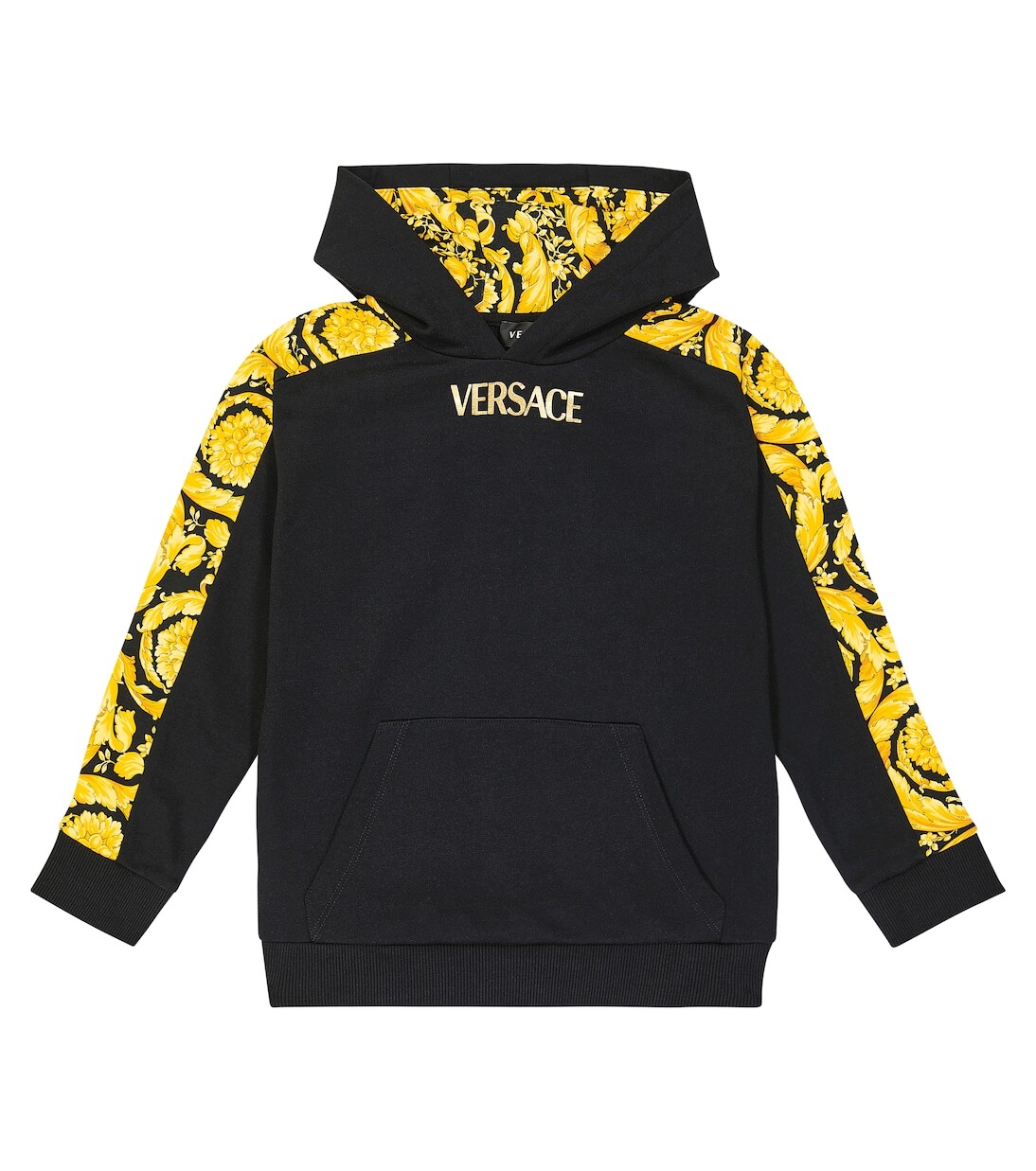 

Худи Barocco из хлопкового джерси Versace, черный