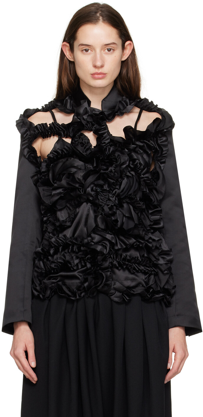 

Черная куртка с рюшами Comme Des Garcons