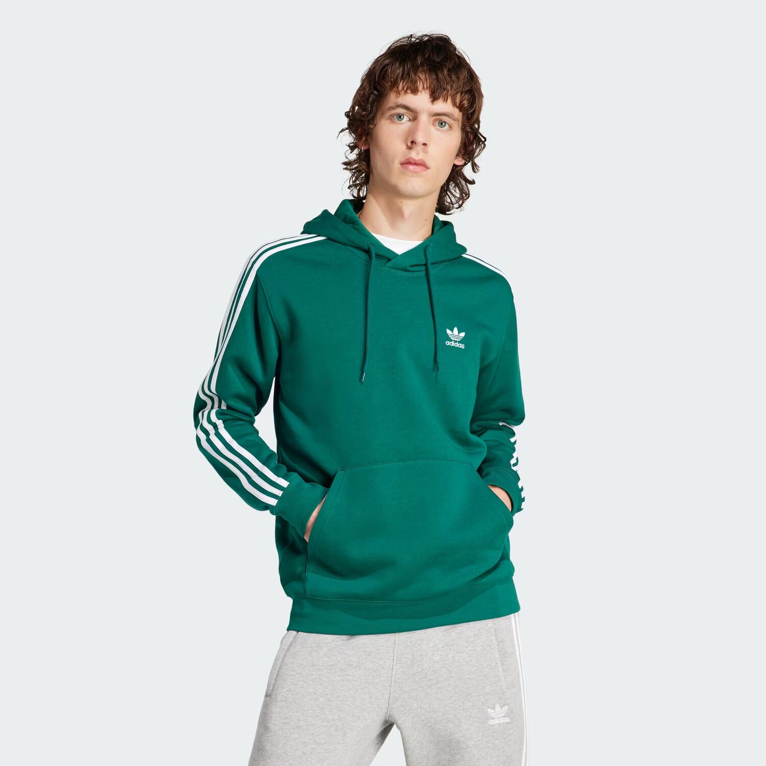 

Толстовка с 3 полосками Adicolor Classics Adidas, цвет Collegiate Green