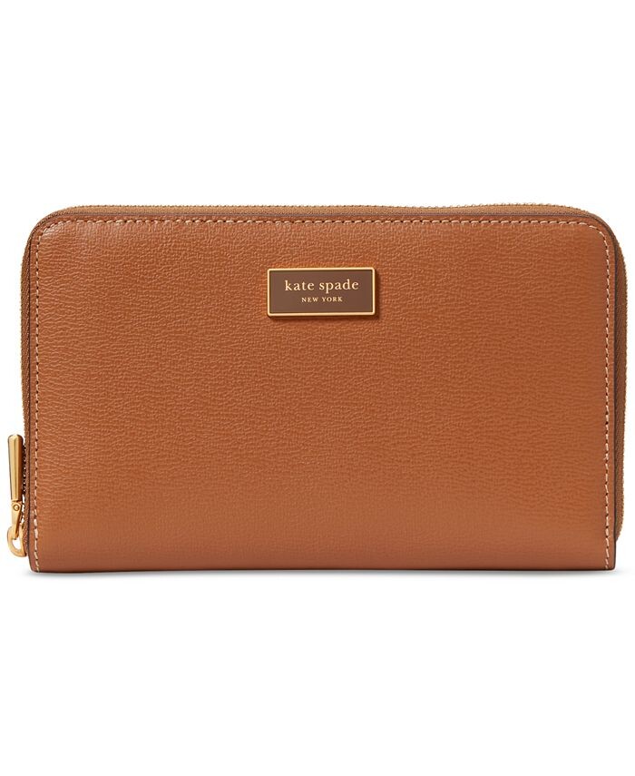 

Текстурированный кожаный кошелек Katy на молнии kate spade new york, коричневый