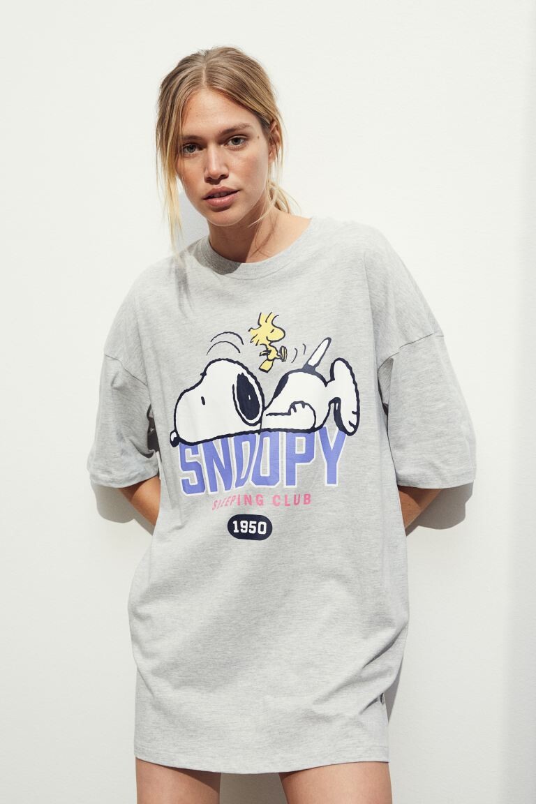 

Ночная рубашка оверсайз с принтом H&M