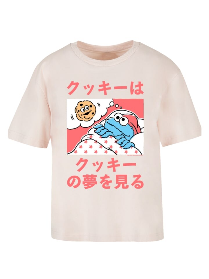 

Футболка F4NT4STIC Ladies Everyday Tee Sesamstraße Cookie Dreams, розовый