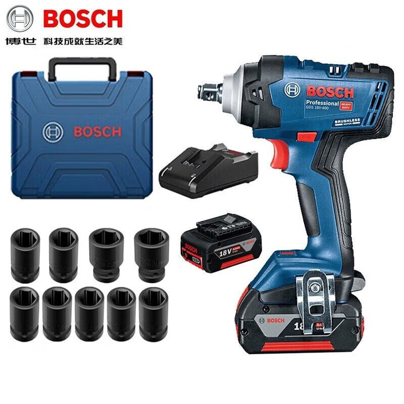 Шлифовальная машина Bosch GDS18V-400 + насадки, аккумулятор, зарядное устройство