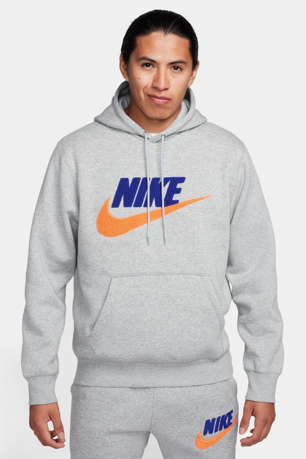 

Клубный флисовый свитер с капюшоном Nike, серый