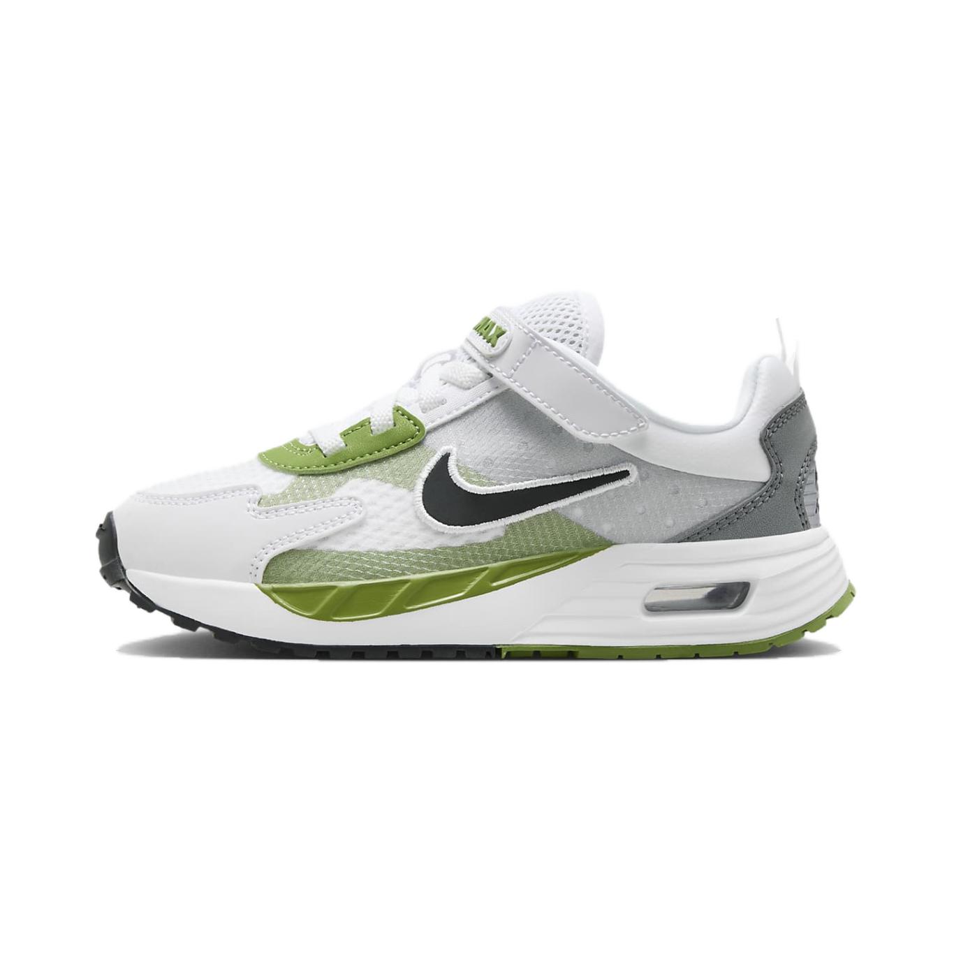 

Кроссовки Air Max Solo Kids PS Low-top белые/зеленые хлорофилл/дымчато-серые/черные Nike, белый/зеленый