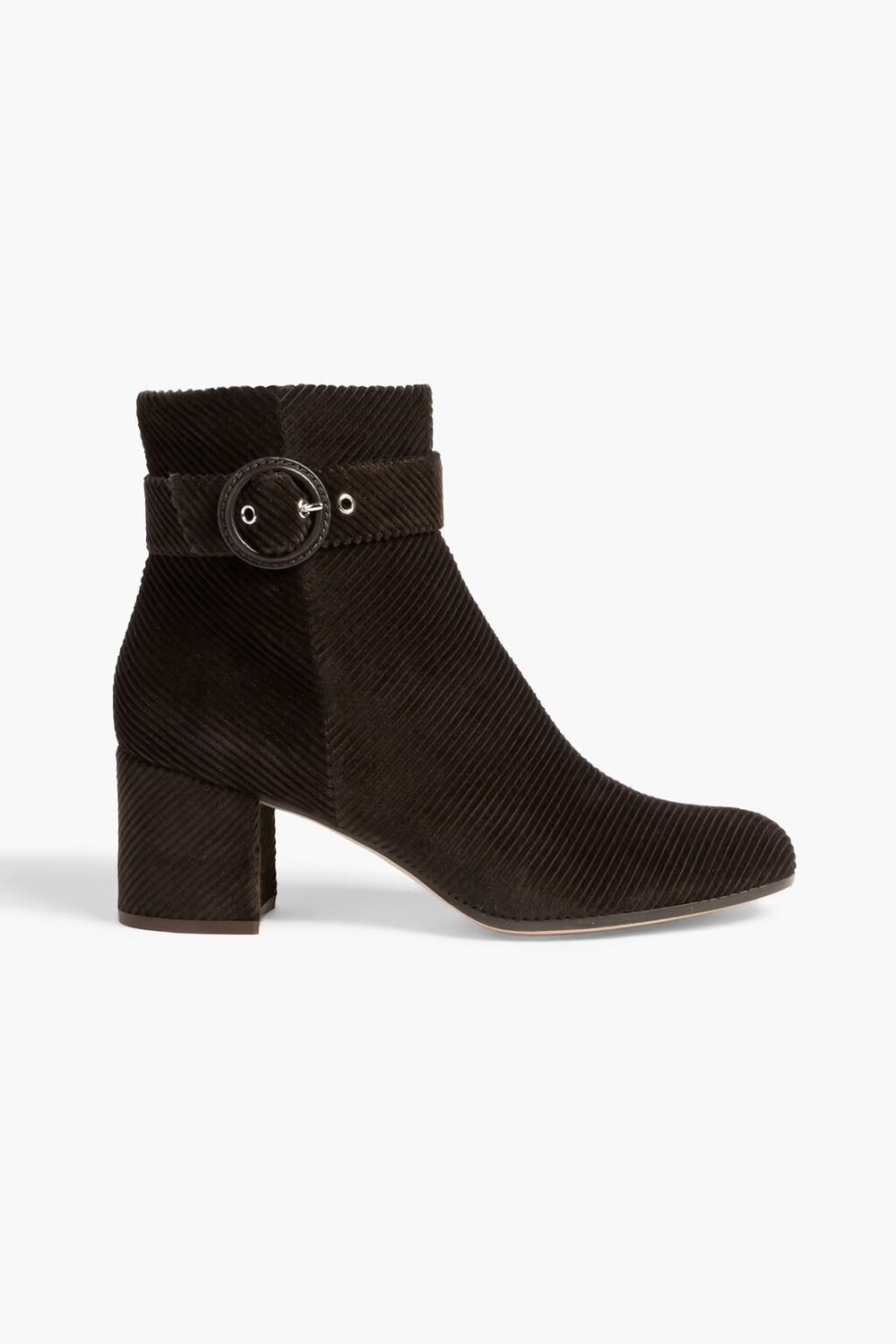 

Вельветовые ботильоны Lucas с пряжками Gianvito Rossi, черный