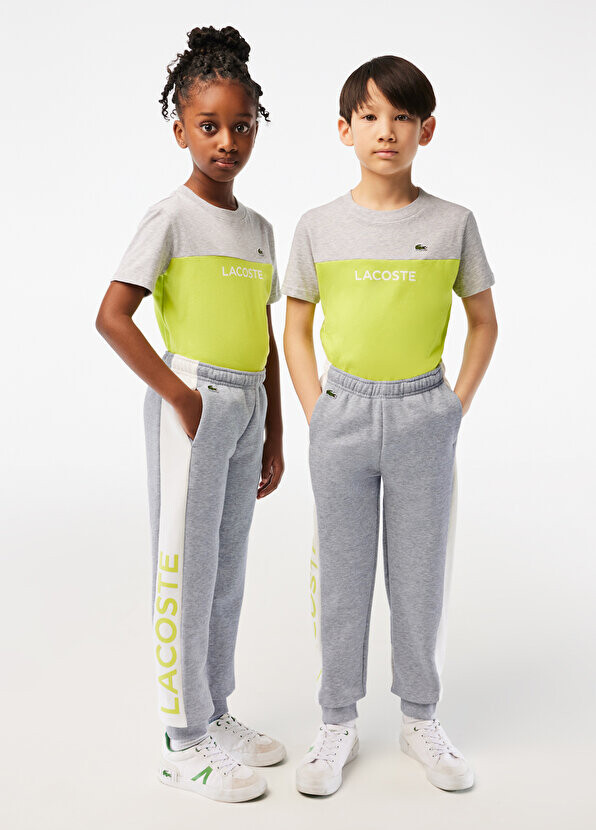 

Детские серые спортивные штаны с цветными блоками Lacoste, Серый