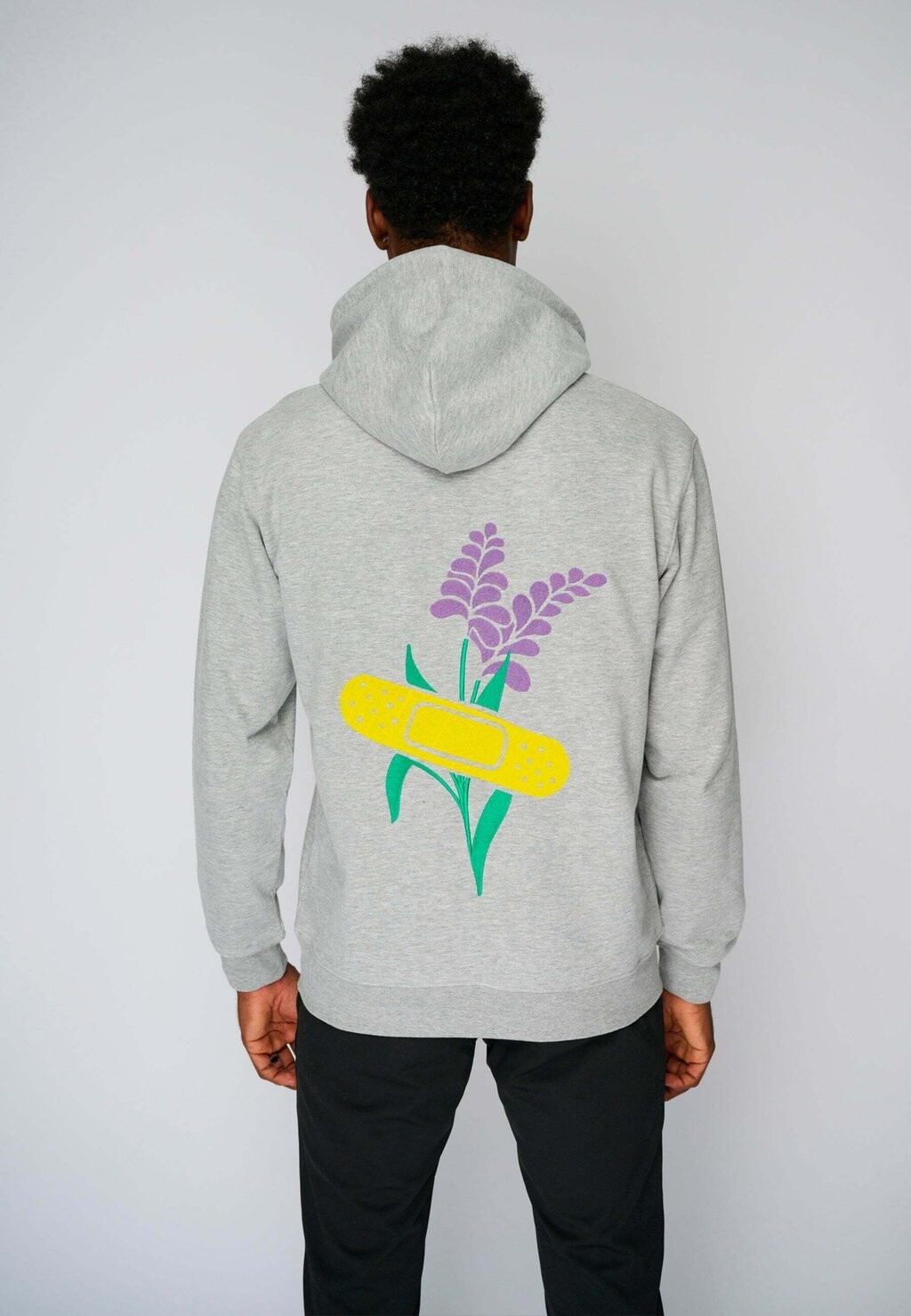 

Толстовка BANDAGE BACK EMBROIDERY UNISEX CLASSIC Mira Paris, серый