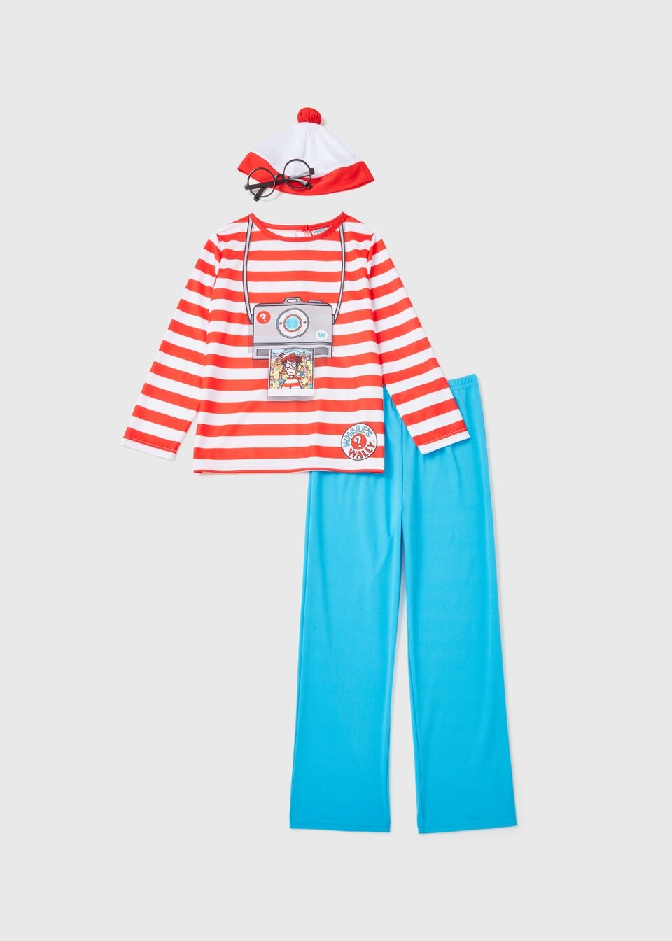 

Детский красный карнавальный костюм Wheres Wally (4–9 лет)