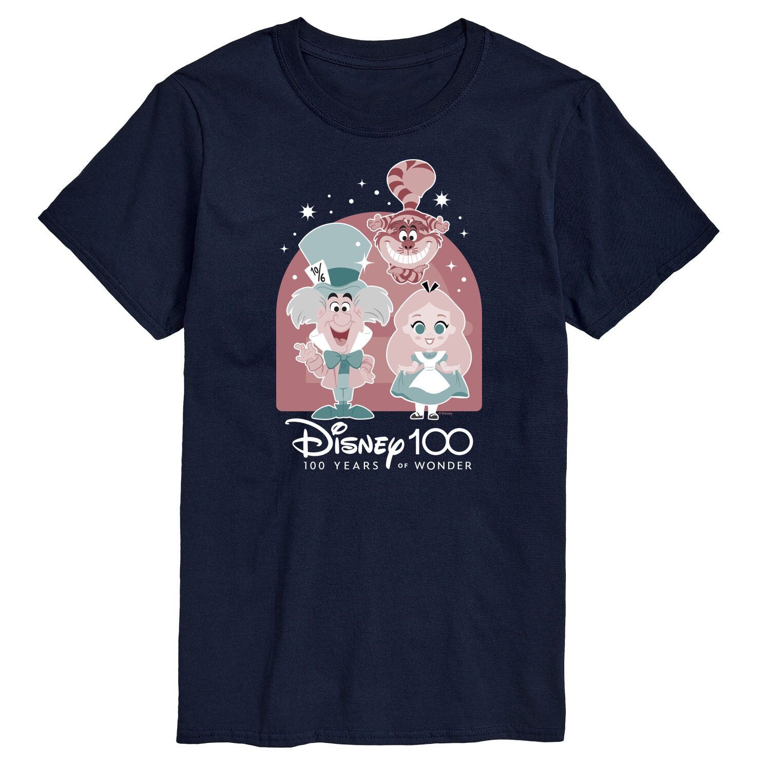 

Футболка Disney's Alice In Wonderland Big & Tall с цветком 100 лет Licensed Character, синий