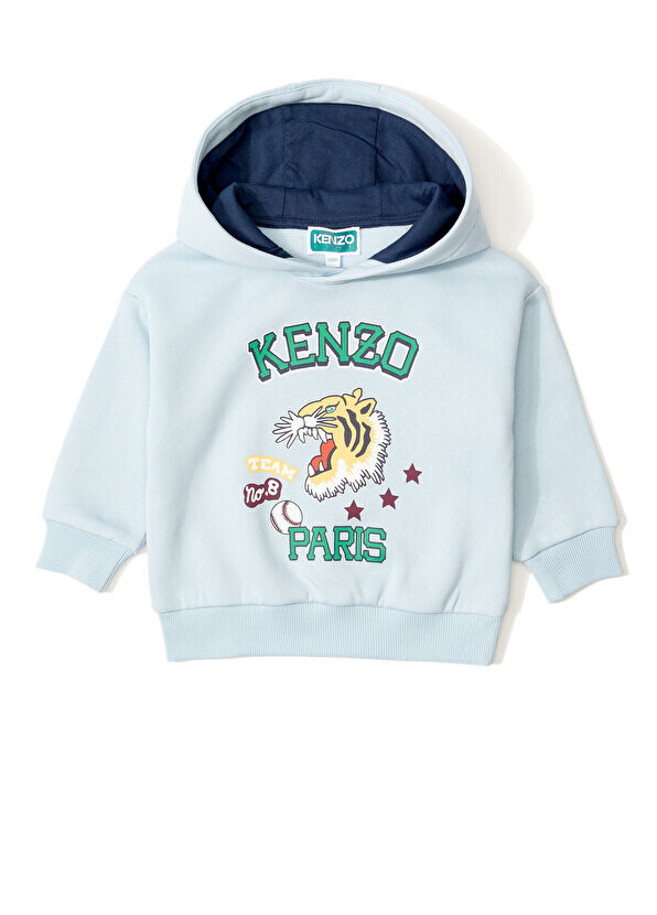 

Синяя толстовка с капюшоном для мальчика Kenzo