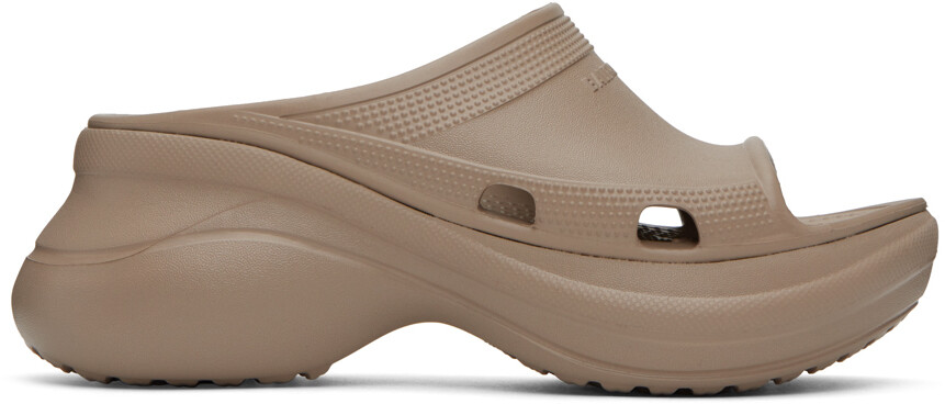 

Бежевые шлепанцы для бассейна Crocs Edition Balenciaga