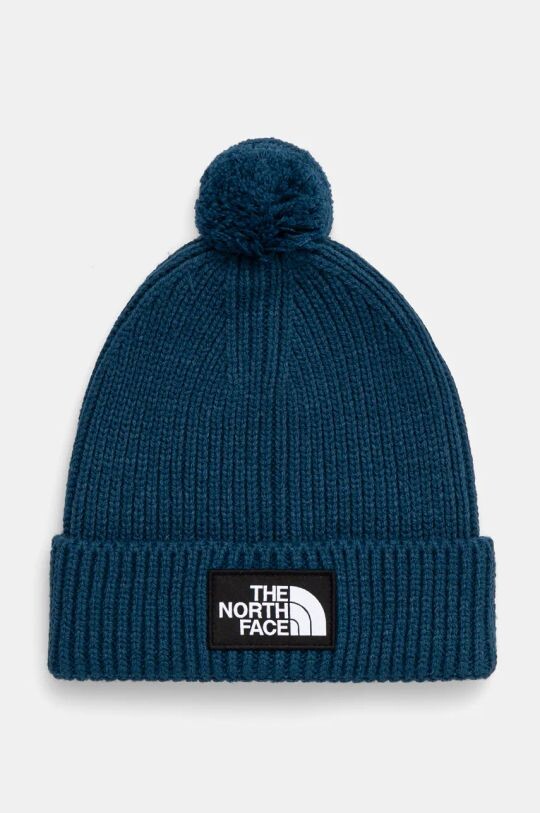 

Шапка-бини с помпоном и логотипом TNF The North Face, бирюзовый