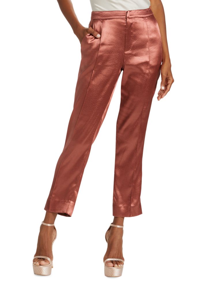 цена Атласные брюки Karis Cinq À Sept, цвет Copper
