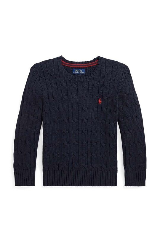 

Детский хлопковый свитер Polo Ralph Lauren, темно-синий