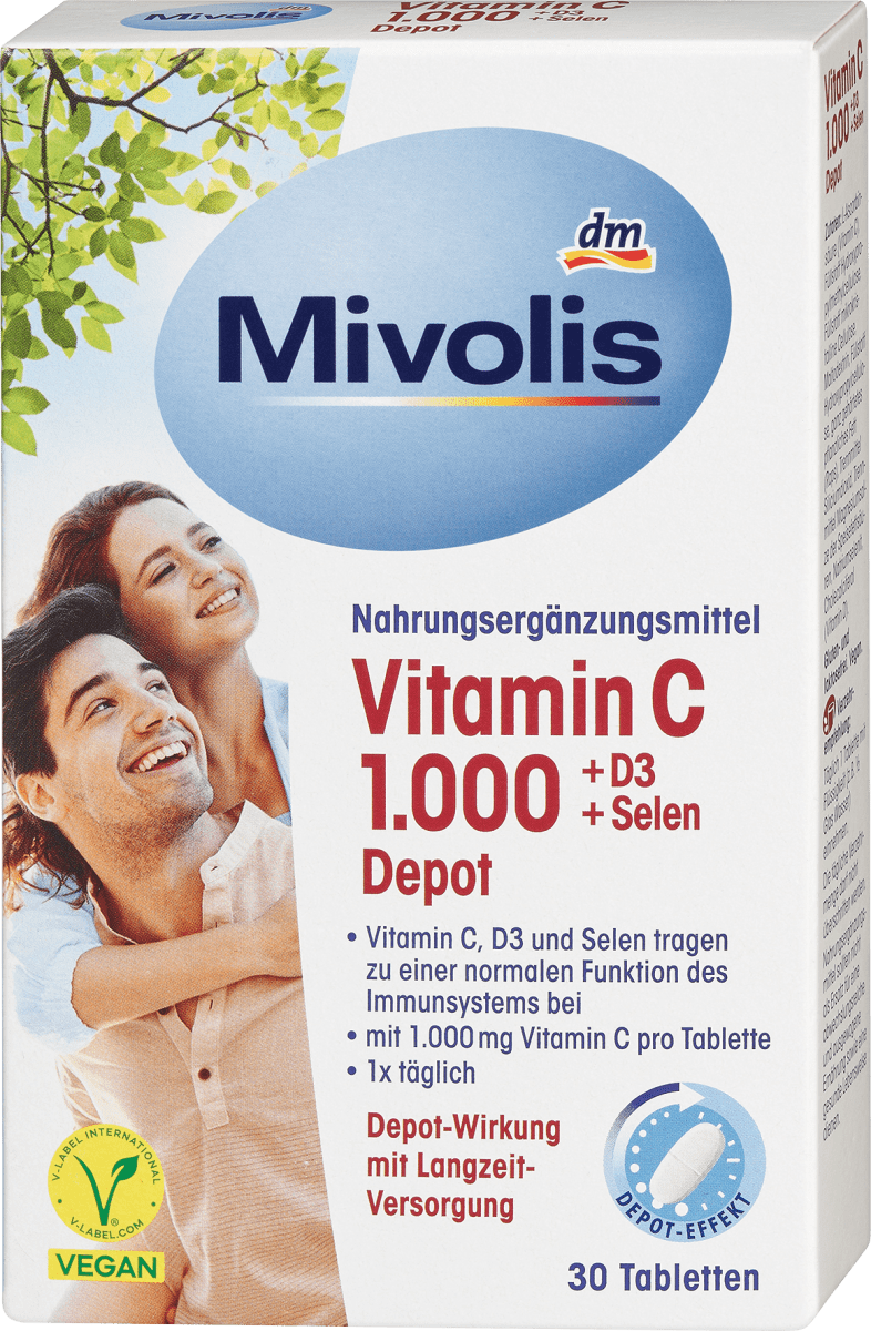 Витамин С 1000 + D3 + Селен Депо 30 шт 42 г Mivolis