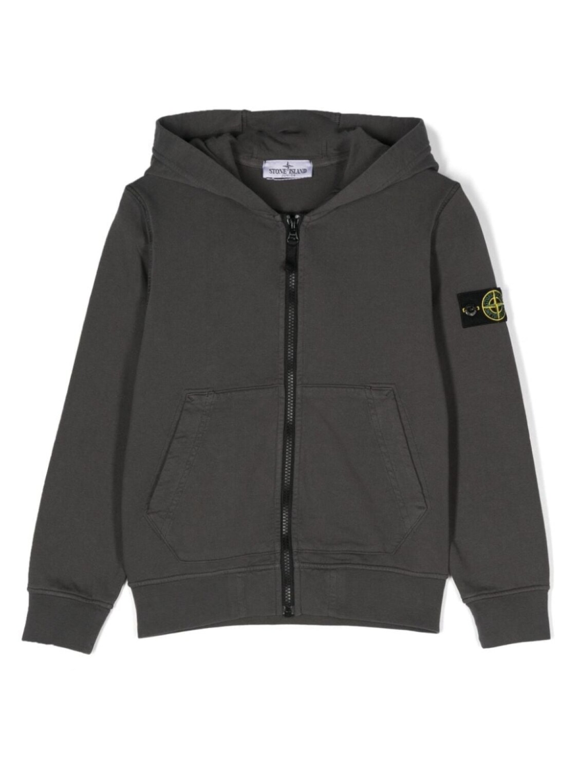 

Stone Island Junior худи с нашивкой Compass, серый