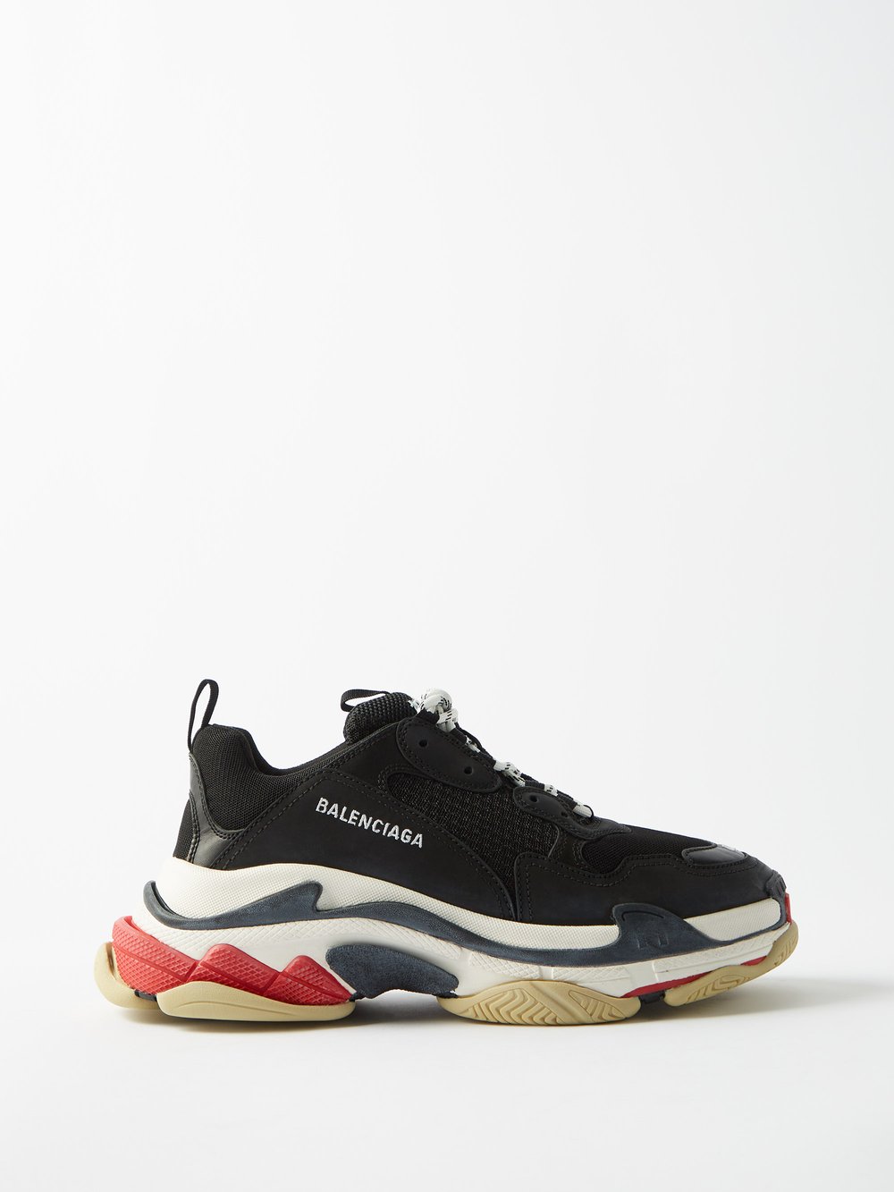 

Кроссовки triple s из искусственной кожи и сетки Balenciaga, черный