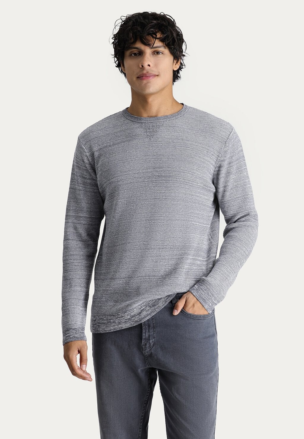 

Вязаный свитер RUNDHALSAUSSCHNITT Kigili, цвет medium grey melange