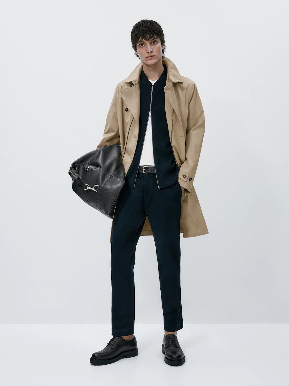 

Трикотажный кардиган-бомбер Massimo Dutti, синий