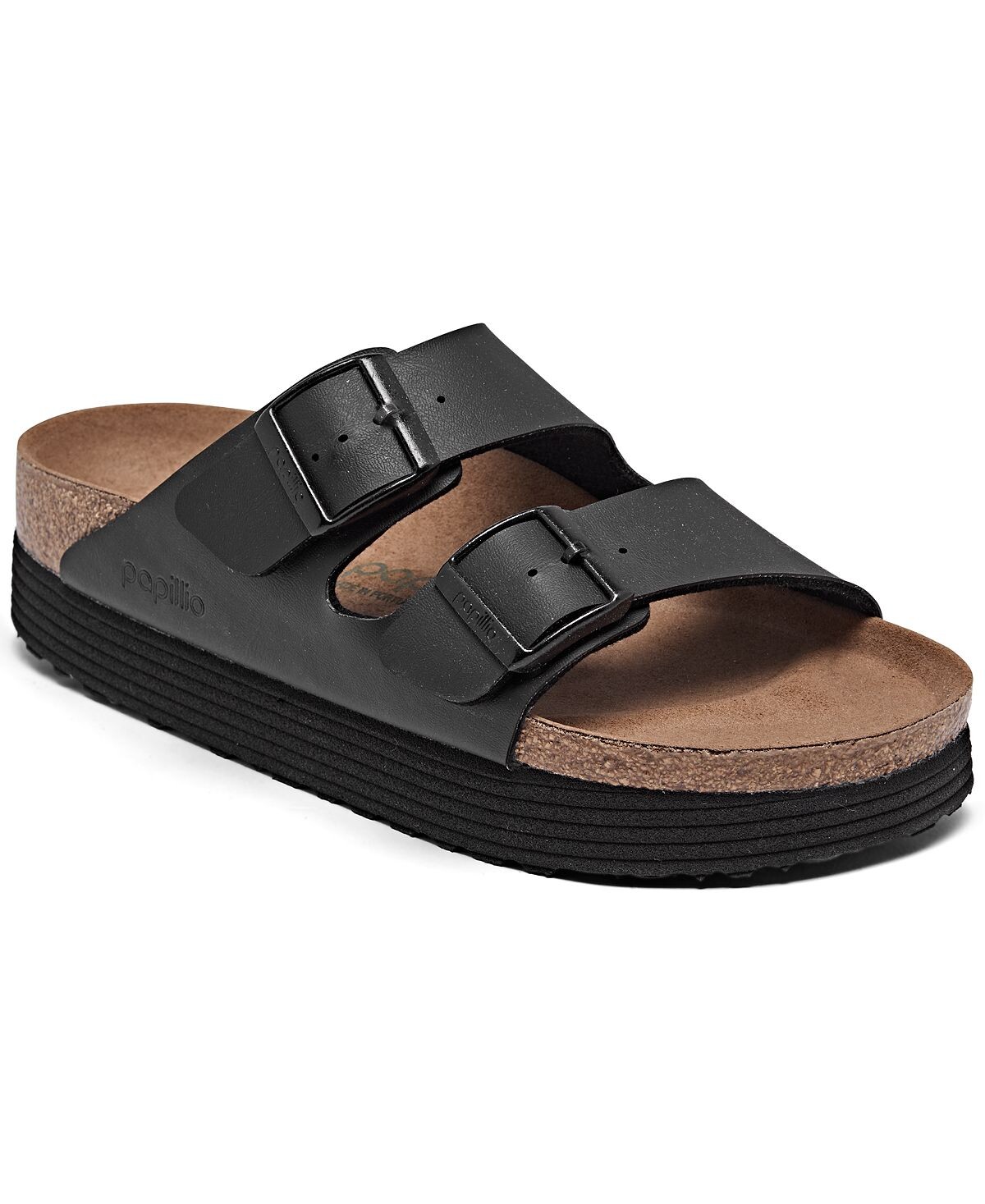 

Женские веганские сандалии Arizona на платформе Birko-Flor от Finish Line Birkenstock, черный
