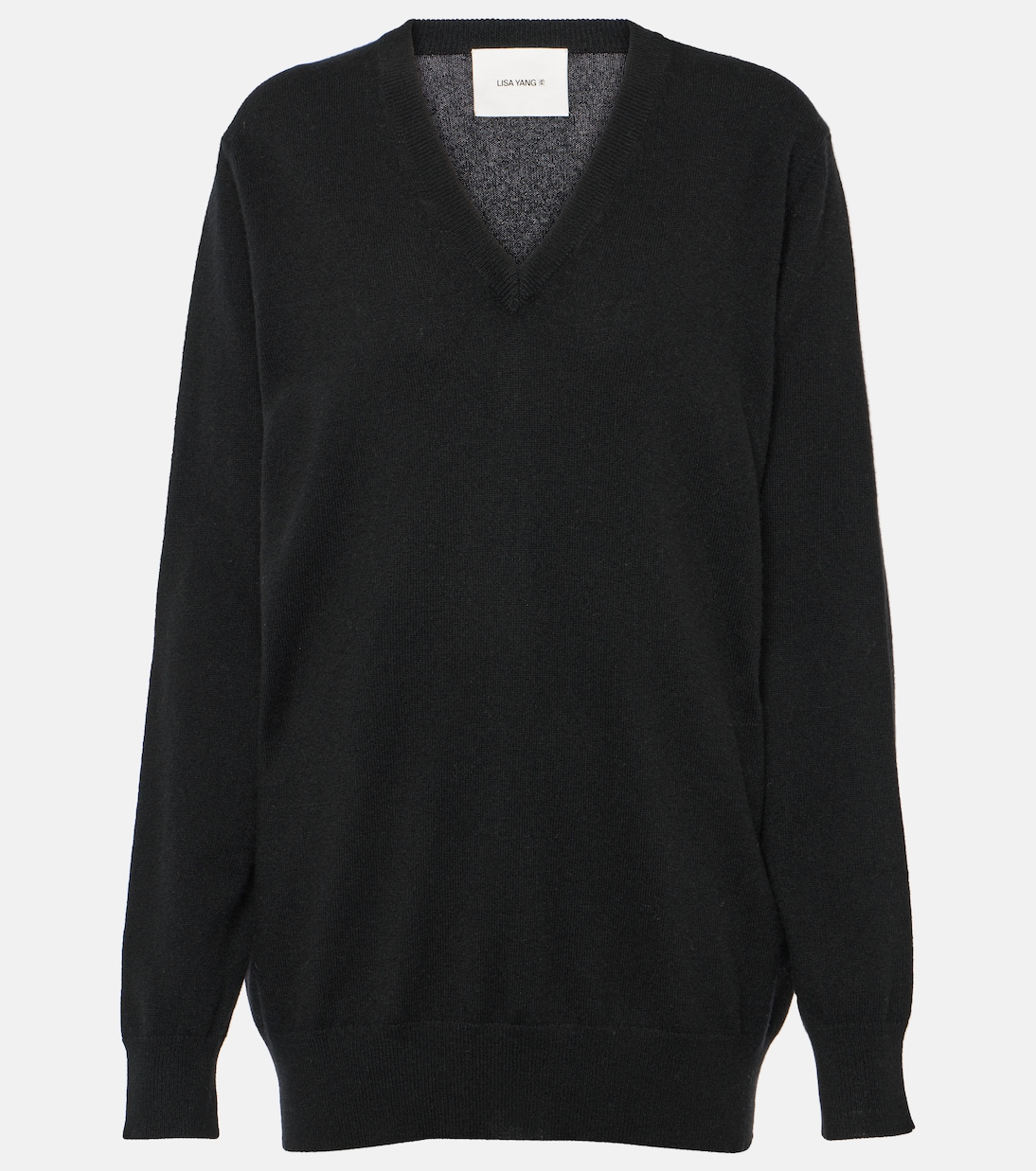 Кашемировый свитер оверсайз maeve Lisa Yang, черный цена и фото