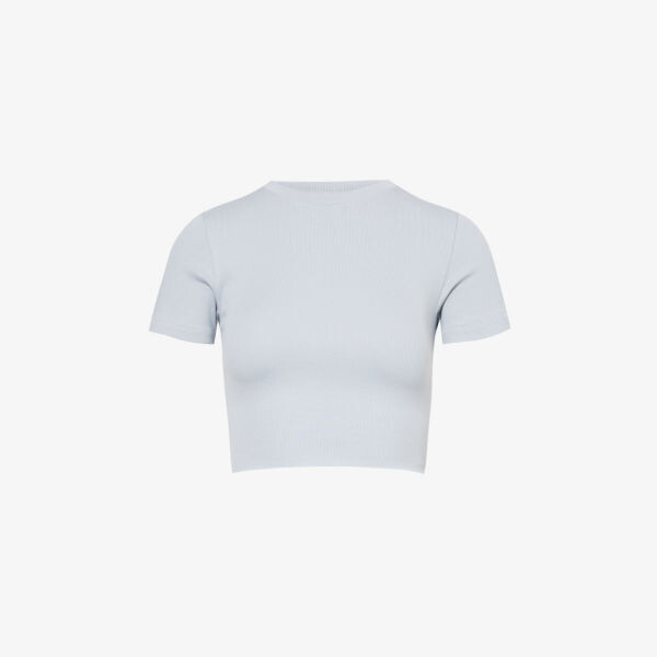 

Укороченный топ everywear из эластичного хлопка Gymshark, серый