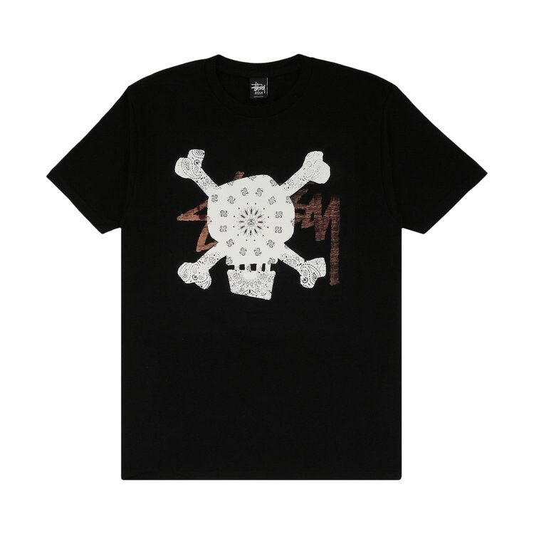 Футболка Stussy Paisley Skull 'Black', черный