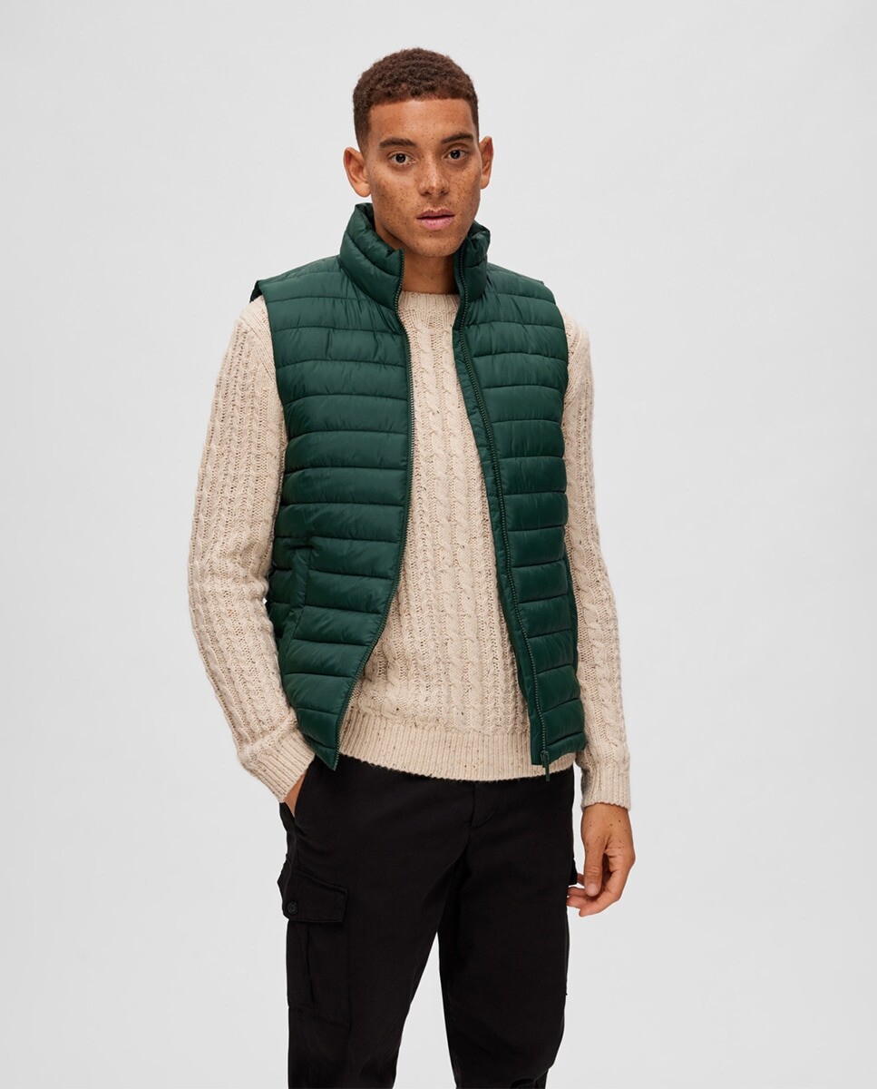 

Мужской сверхлегкий жилет Selected, темно-зеленый