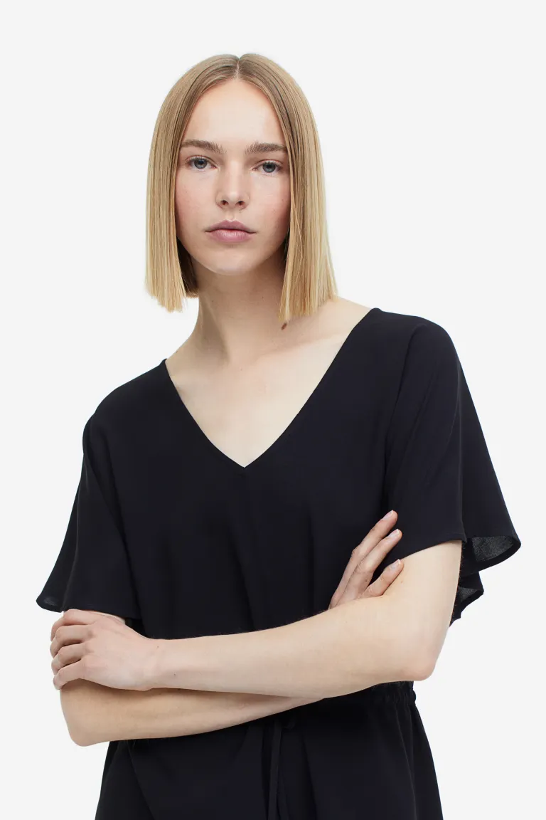 

Платье с галстуком H&M, черный