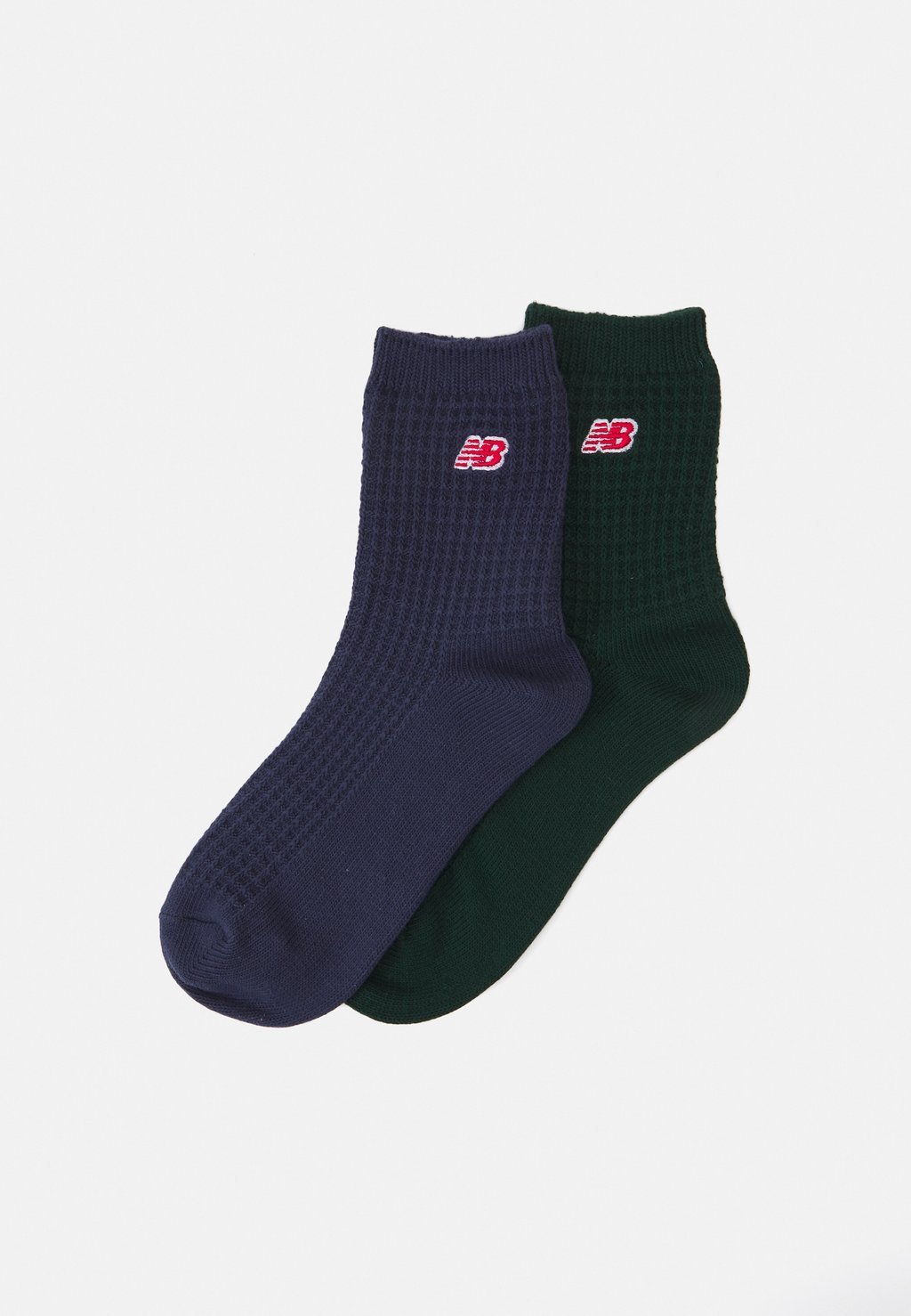 

Носки WAFFLE ANKLE SOCKS UNISEX 2 PACK New Balance, цвет green/navy